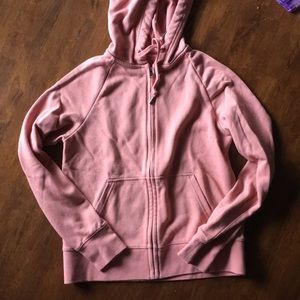 Full zip pink hoodie